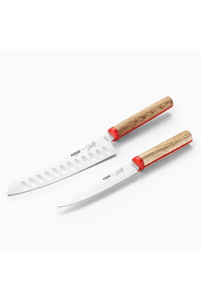 PİRGE X Somer Sivrioğlu Sebze & Santoku 2'li Bıçak Seti - 35258