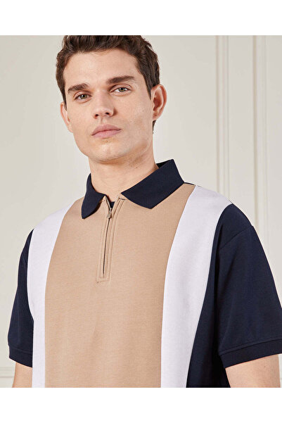 REDTAG Men Multicolour Colour Block Polo Shirt