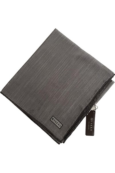 Vakko Шал от памук и коприна с монограм 3000655-Сив