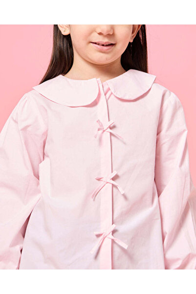 REDTAG Girls Pink Button Front Blouse