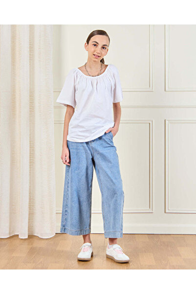 REDTAG Senior Girls White Plain Top