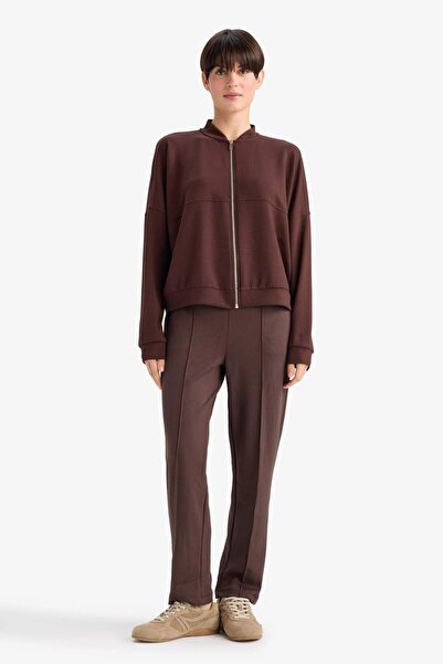 DeFacto Коледж Яка Базовий прямий бомбер з блискавкою G3427AX25AU