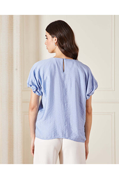 REDTAG Women Blue Plain Blouse