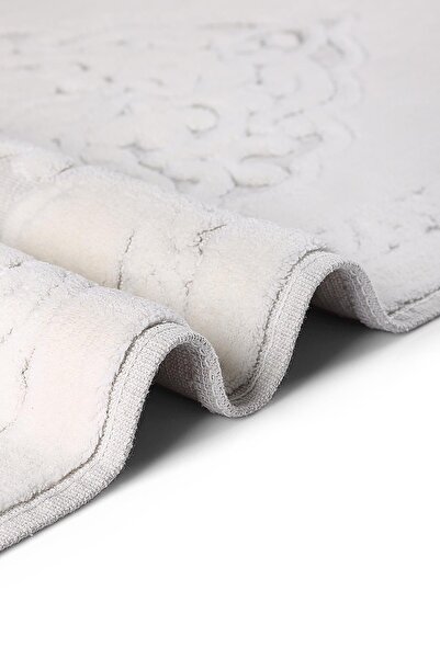 Bluenity Pamukkale Natural Cotton 2-Piece Bath Mat Set 60X100+50X60 cm - Ecru