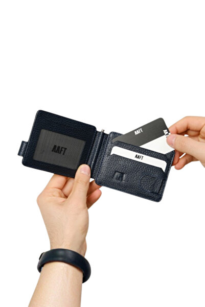 MFT Leather Design Genuine Leather Men's Wallet with Pull Tab | 3115 Flother Navy Blue