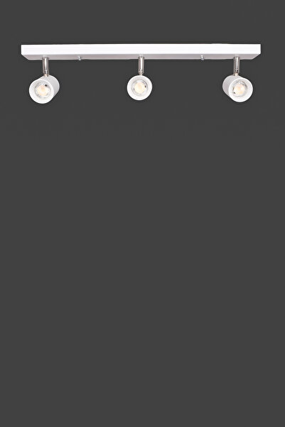 Fer Avize Spot Avize 360 Derece Dönebilen Modern Pratik Başlıklı Sıralı 3'lü Beyaz Avize (BEYAZ IŞIK)