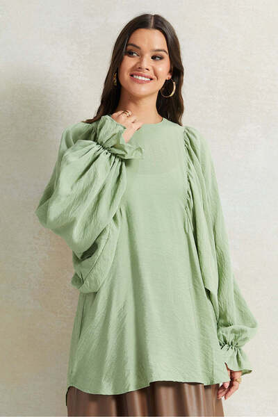 REDTAG Women Green Long Blouse