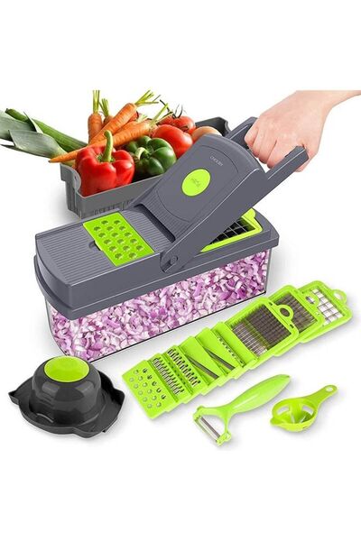 Arabest Multifunctional 15 in 1 Vegetable Chopper, Kitchen Tool, Food Grade Material Simple Operation