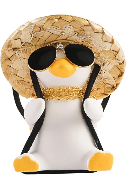 fulina Swing Duck Car Pendant, Car Ornaments, Stylish and Cute, Durable, for Cars, Backpack, White