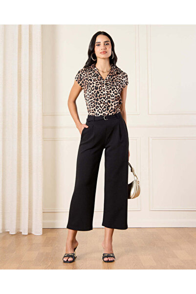 REDTAG Women Brown Printed Drop Shoulder Button Down Shirt