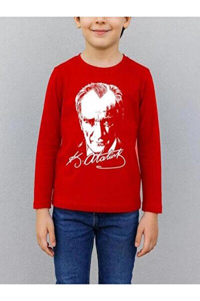 BEFS STORE Ataturk Printed Long Sleeve [Two-Ply Seasonal Fabric] October 29 November 10 Children's Ceremony T-Shirt Unisex