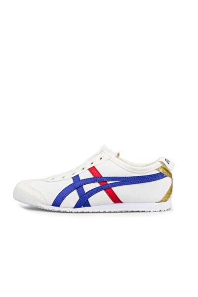 Onitsuka Tiger MEXICO 66 Slip-On Canvas Casual Colorblock Sneakers Shoes White/Red /Blue/Gold