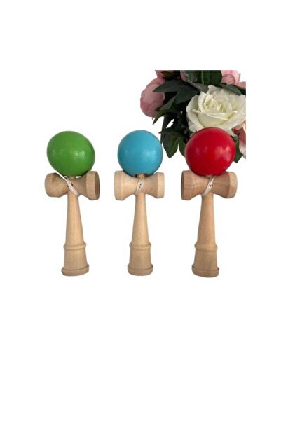 OEM Interactive Kendama toy, wooden, 18 cm, skill game, random colors, 7 years+