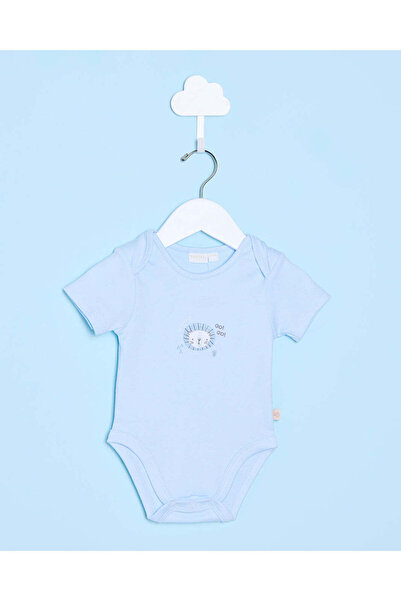 REDTAG Baby Blue Lion Bodysuit