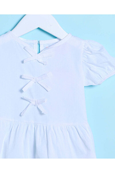 REDTAG Infant Girls White "With Bow" Blouse