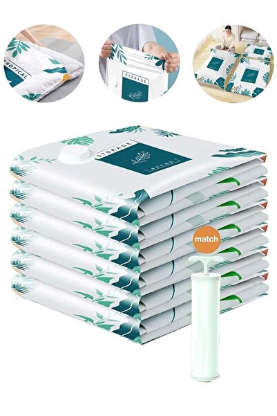 okasa Premium Reusable Vacuum Seal Bags with Hand Pump (6-pack)