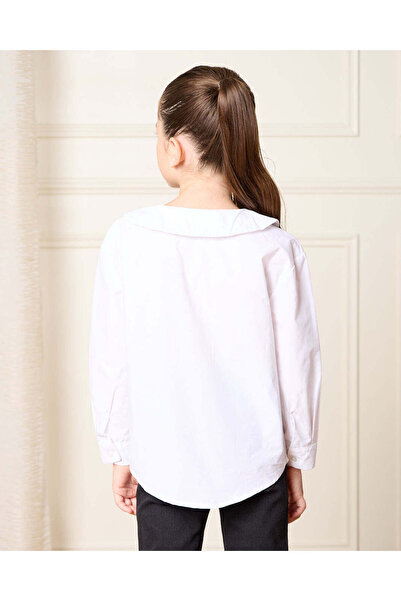 REDTAG Girls White Basic Shirt Blouse