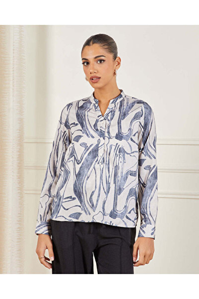 REDTAG Women Ivory Printed Blouse