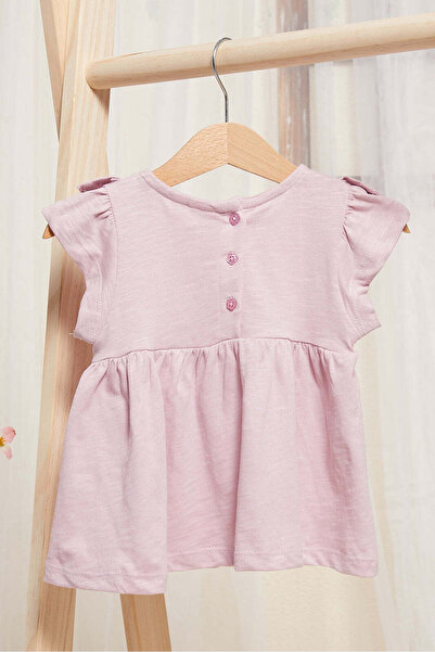 REDTAG Infant Girls Lilac Embellished Blouse