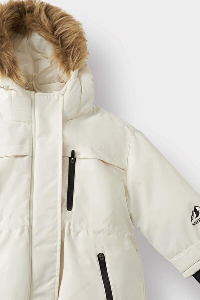 DeFacto Kız Bebek Kapüşonlu Fermuarlı Şişme Mont F4157A525WN