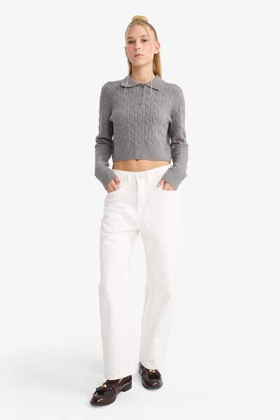 DeFacto Pulover polo slim fit Coool Dar Kesim F1745AX25WN