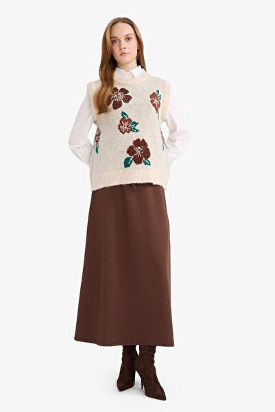 DeFacto A-Line Crepe Maxi Skirt A4706Ax25Wn