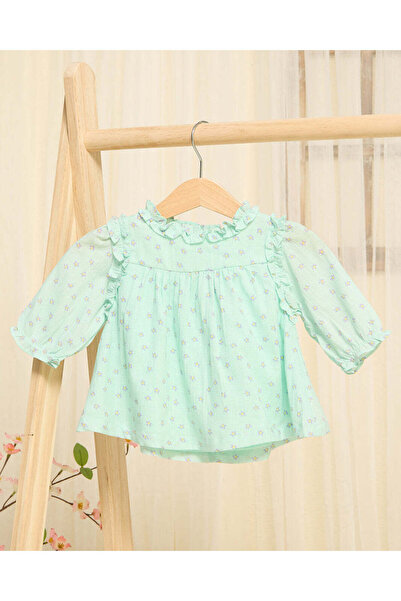 REDTAG بلوزة بناتية مطبوع بالكامل باللون النعناعي