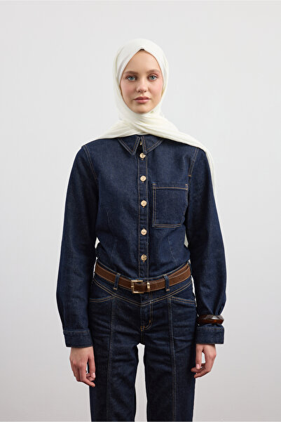 Qef Organic Crash Shawl Ecru