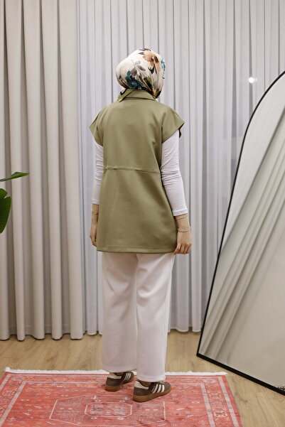 MOONSC Double Pocket and Zippered Tesuture Vest