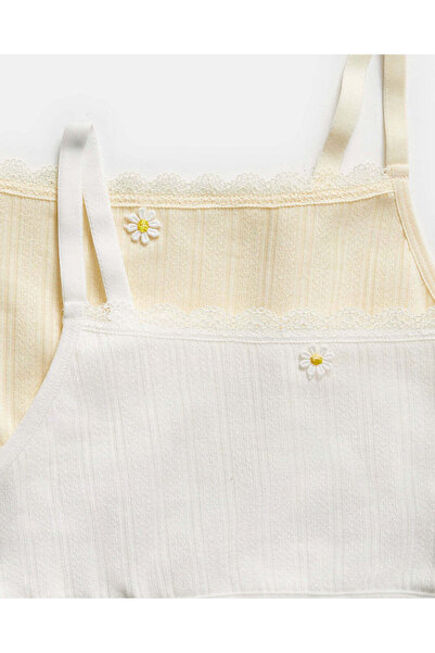 REDTAG Senior Girls White And Yellow Bra (Pack of 2)
