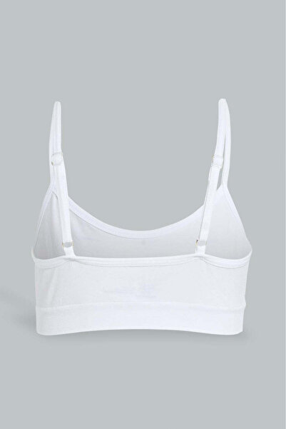 REDTAG White Comfort Bra For Senior Girls (Pack of 2)