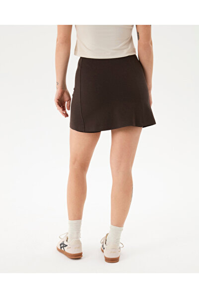 Ayma Active Brown Bell Skirt with Shorts