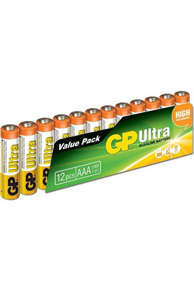 GP G-Tech Lr03 Aaa Boy Ultra Alkalin İnce Kalem Pil 12'Li Paket Gp24Au-Vs12