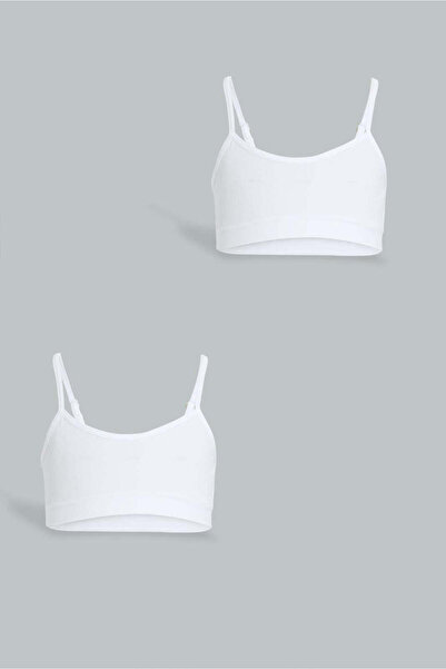 REDTAG White Comfort Bra For Senior Girls (Pack of 2)