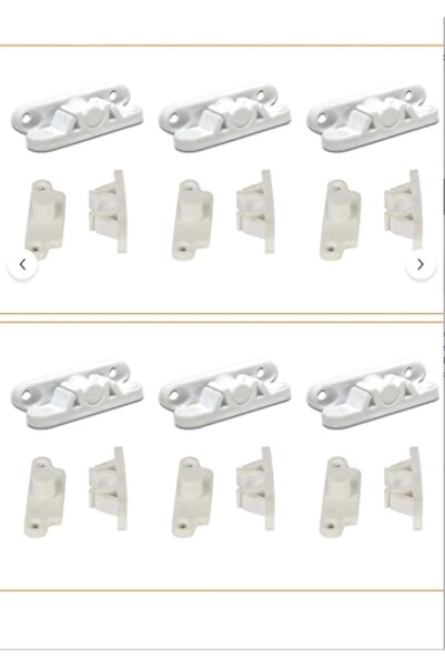 Günalp Pvc Aksesuar قفل نافذة باب من البي في سي باللون الأبيض