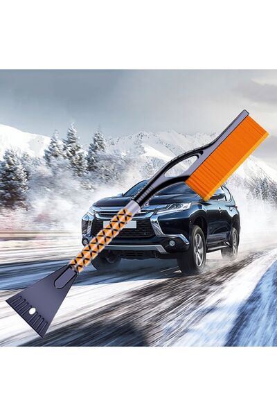 FONIX SnowFrost Ice Buster Snow Brush with Scraper - 68x24x11.1 cm, Orange