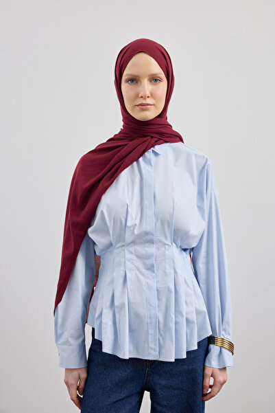 Qef Organic Crash Shawl Burgundy