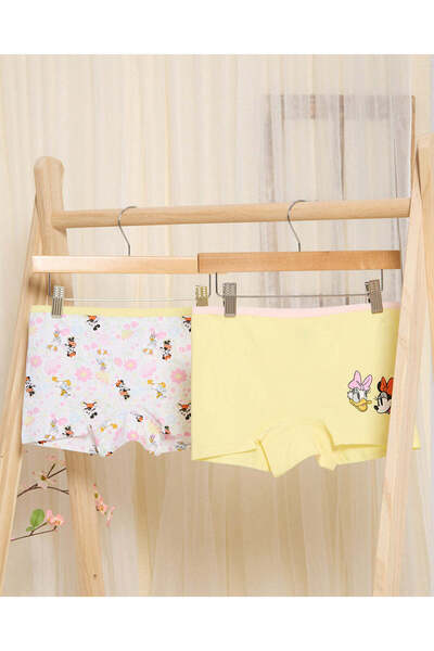 REDTAG Senior Girls Yellow And White Boxer Brief Set (Pack Of 2)