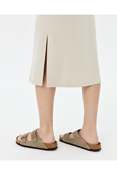 Ayma Active Μίντι φόρεμα με λουράκια κρέμας