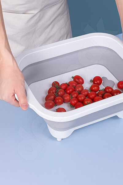 Destpak Foldable Cutting Board - Does Not Take up Space - Suitable for Camping and Barbecue - with Water Spill Stopper