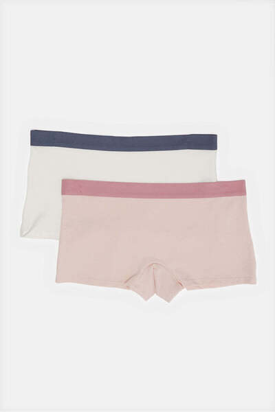 REDTAG Senior Girls Pink And White Boxer Brief Set (Pack Of 2)