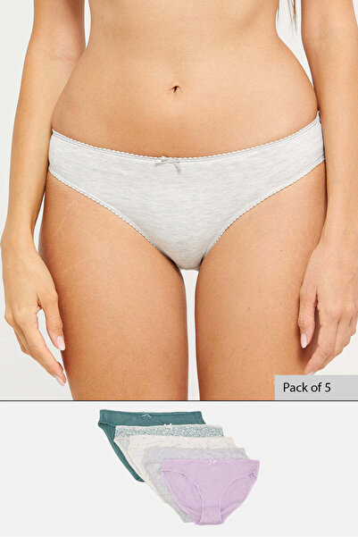 REDTAG Women Assorted Bikini Brief Set (Pack of 5)
