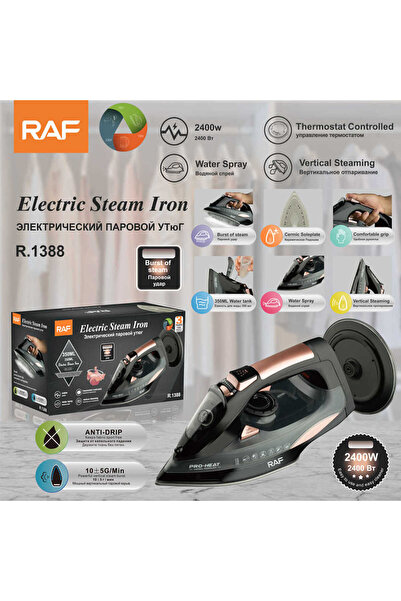 raf Electric Steam Iron R1388 | Hybrid Corded & Cordless Electric Steam Iron