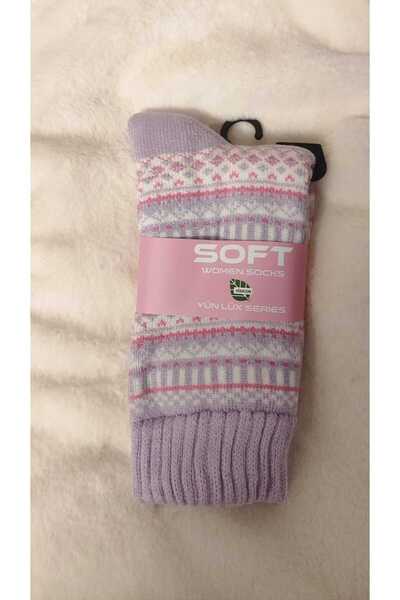 SOFT kepi etnik desen yün corap