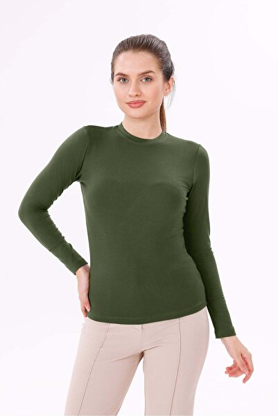 Yade Fashion Kadın Uzun Kol Body - Bisiklet Yaka