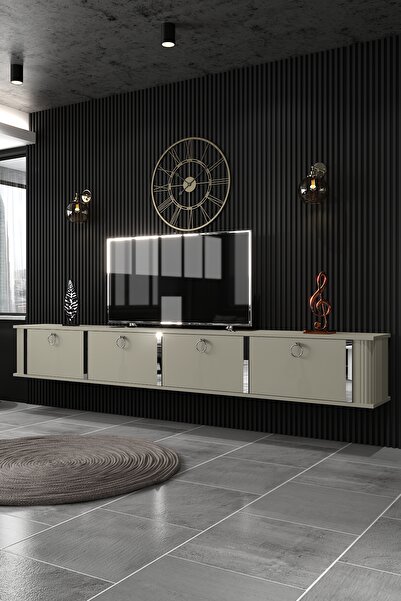 Givayo Mobilya ARYA TV ÜNİTESİ 240 cm Duvara Monte ve Ayaklı Kullanım