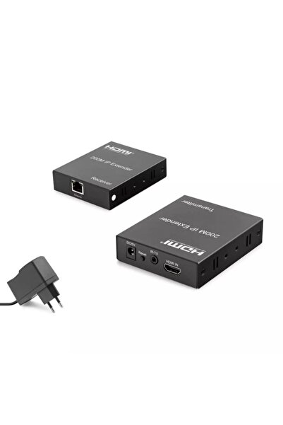 HADRON Hdx1349 200M Hdmi Extender 480P - 720P - 1080P IP أسود