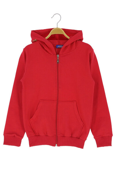 CRASSİ Boy's Cardigan 2 Yarn Fleece-Lined Back Printed