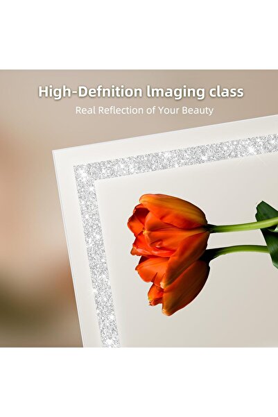 Hansong LED cosmetic mirror, 3 color temperatures, dimmable, 58x46cm