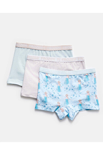 REDTAG Girls Assorted Frozen Print Boxer Set (Pack of 3)